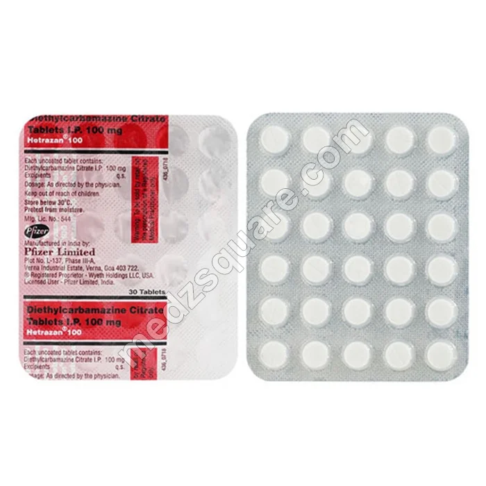 Hetrazan 100 (Diethylcarbamazine)